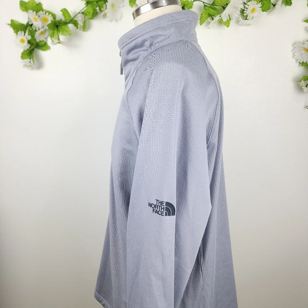North Face Quarter-Zip Performance Pullover Jacket - Light Gray Sz XXL